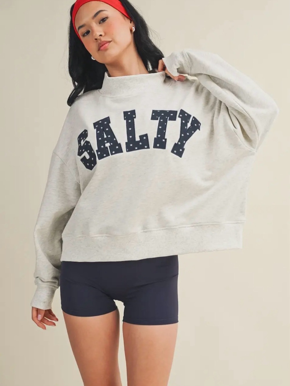 These three salty mockneck